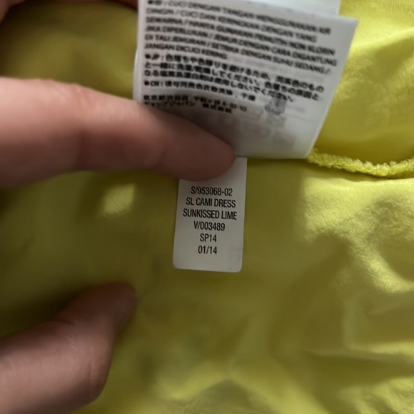 Old Navy Thin Strap mini dress yellow Small Petite - Picture 8 of 9